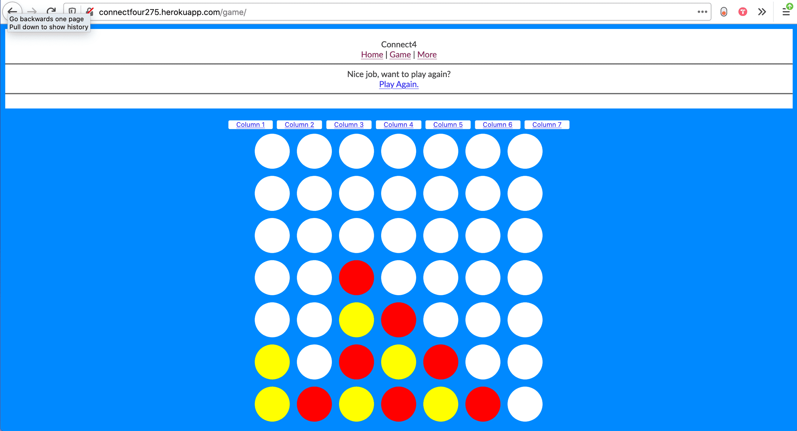 my connect4 game